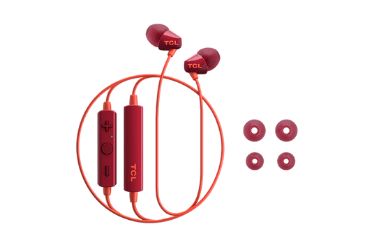 TCL Sunset Orange Wireless In-ear Bluetooth Headphones with Mic - SOCL100BTOR