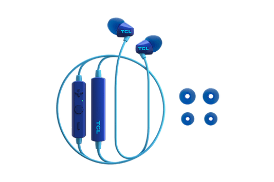 TCL Ocean Blue Wireless In-ear Bluetooth Headphones with Mic - SOCL100BTBL
