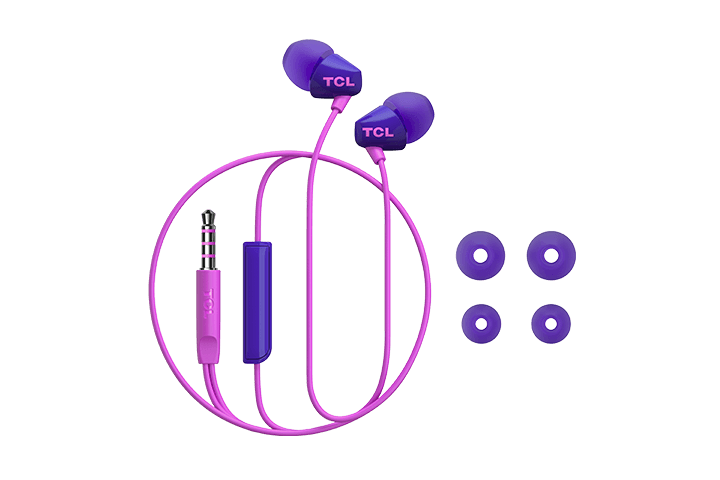 TCL Sunrise Purple In-ear Headphones with Mic - SOCL100PP