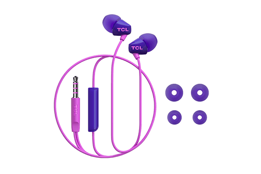 TCL Sunrise Purple In-ear Headphones with Mic - SOCL100PP