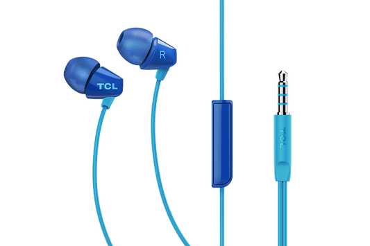 TCL Ocean Blue In-ear Headphones with Mic - SOCL100BL