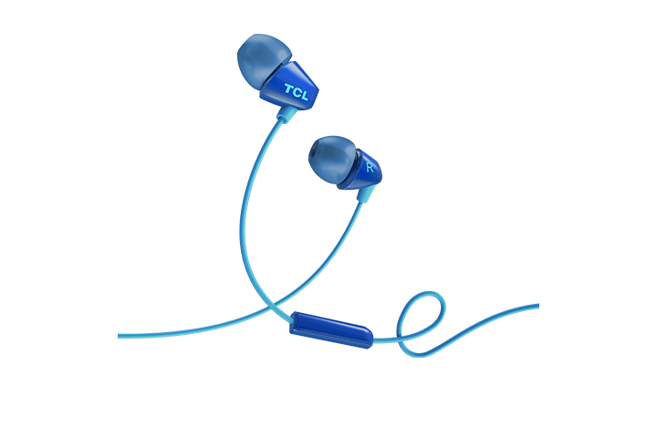 TCL Ocean Blue In-ear Headphones with Mic - SOCL100BL