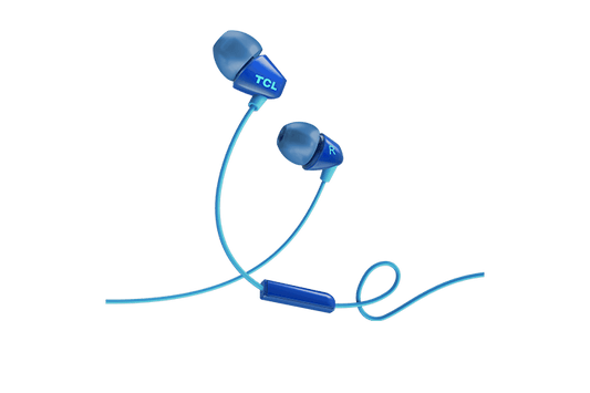 TCL Ocean Blue In-ear Headphones with Mic - SOCL100BL