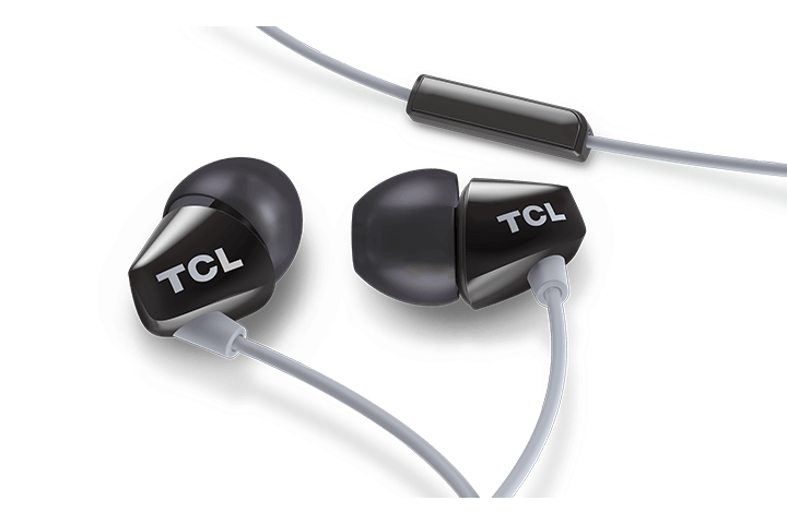 TCL Phantom Black In-ear Headphones with Mic - SOCL100BK