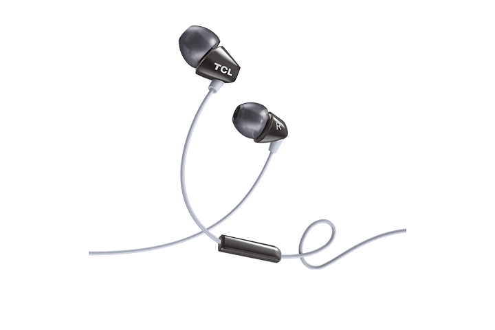 TCL Phantom Black In-ear Headphones with Mic - SOCL100BK