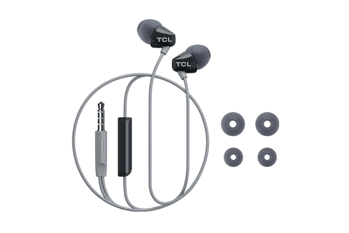 TCL Phantom Black In-ear Headphones with Mic - SOCL100BK
