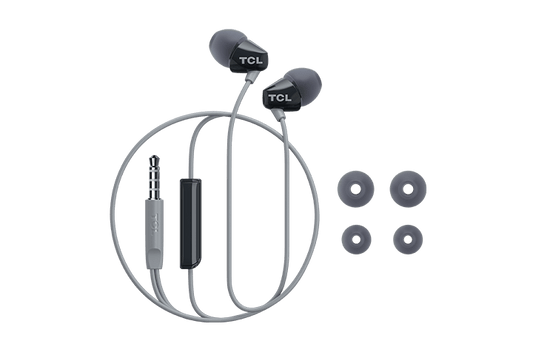 TCL Phantom Black In-ear Headphones with Mic - SOCL100BK