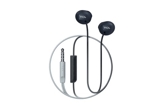 TCL Phantom Black In-ear Headphones with Mic - SOCL200BK