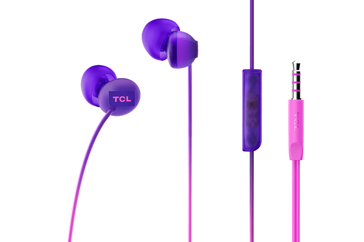 TCL Sunrise Purple In-ear Headphones with Mic - SOCL300PP
