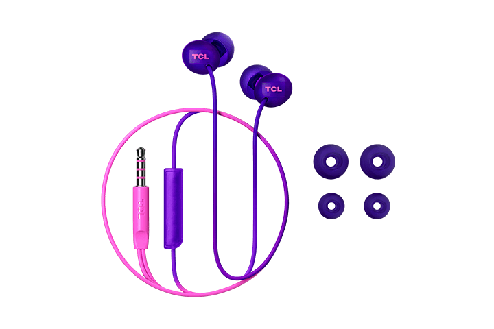 TCL Sunrise Purple In-ear Headphones with Mic - SOCL300PP
