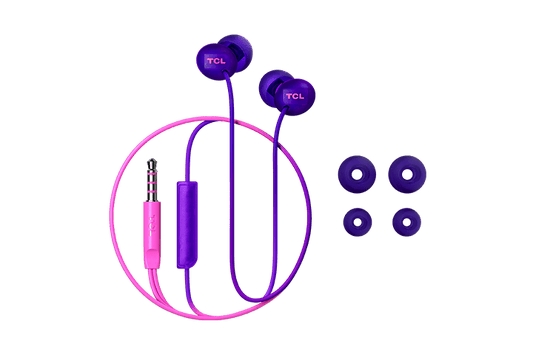 TCL Sunrise Purple In-ear Headphones with Mic - SOCL300PP
