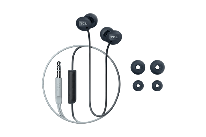 TCL Phantom Black In-ear Headphones with Mic - SOCL300BK
