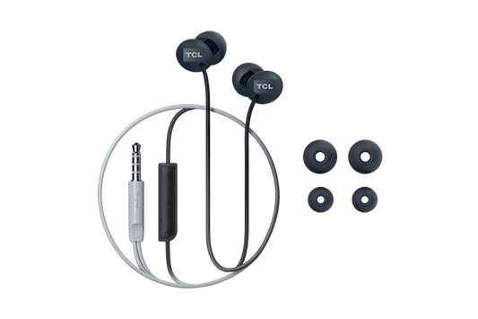 TCL Phantom Black In-ear Headphones with Mic - SOCL300BK