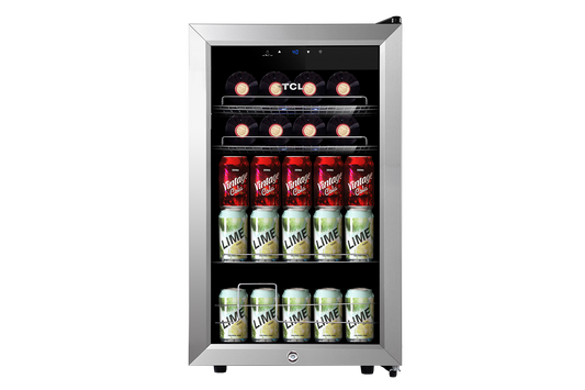 TCL 102 Cans / 20 Wine Bottles Freestanding Wine and Beverage Cooler - TRE24S4MAS