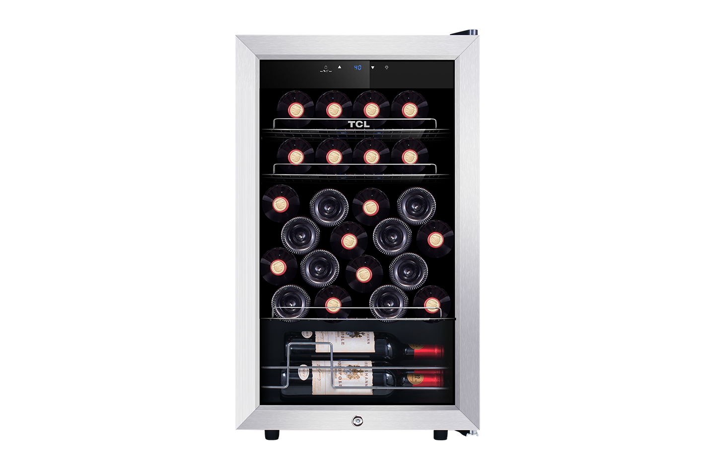 TCL 102 Cans / 20 Wine Bottles Freestanding Wine and Beverage Cooler - TRE24S4MAS