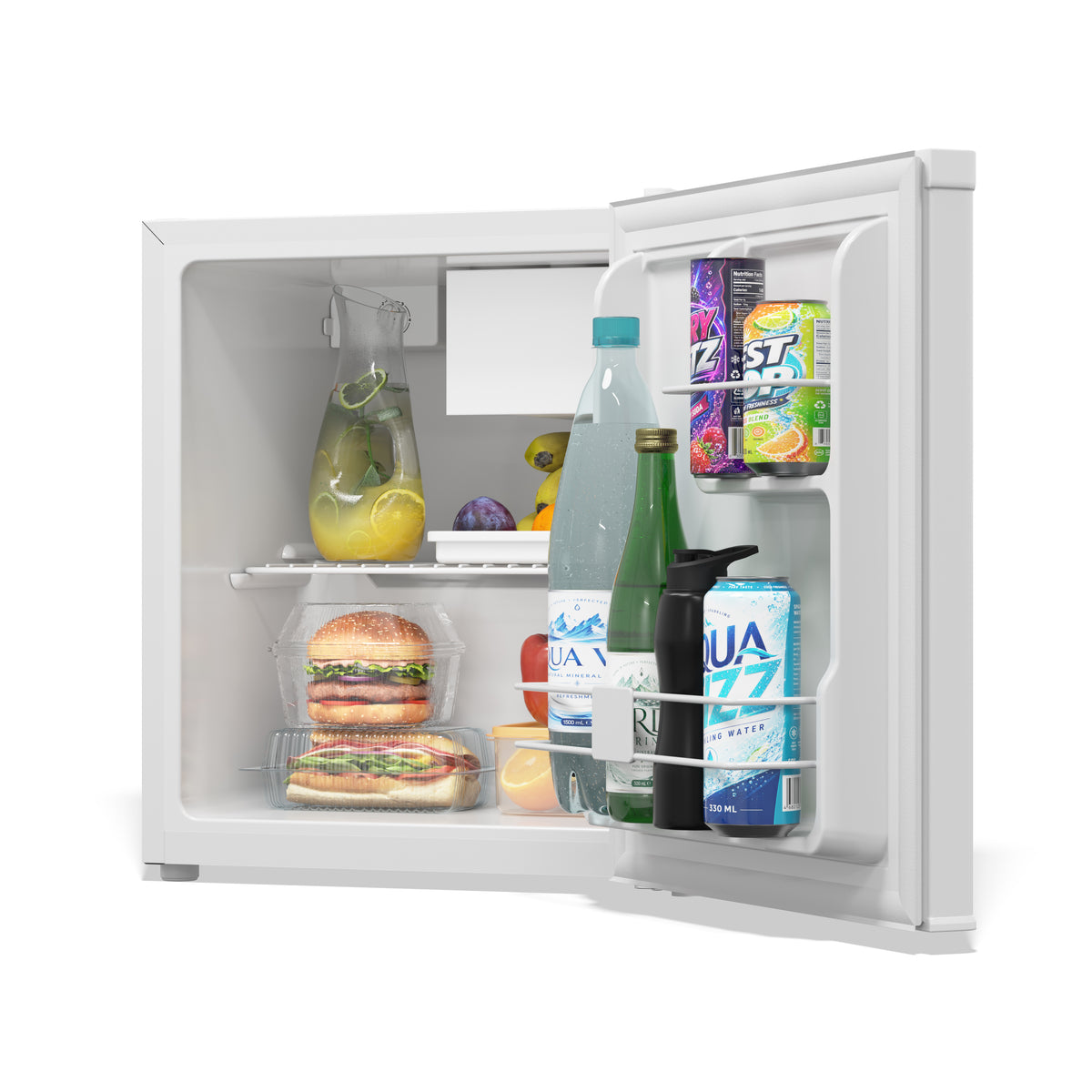 TCL 1.7 Cu. Ft Single Door Compact Refrigerator with Chiller – White TRM017S4AW
