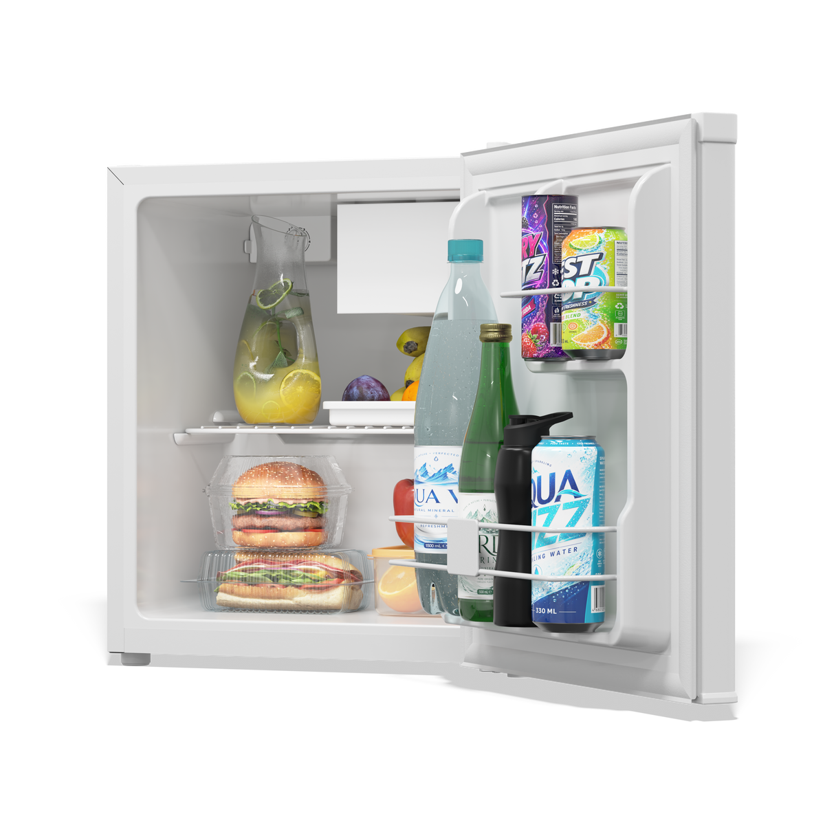 TCL 1.7 Cu. Ft Single Door Compact Refrigerator with Chiller – White TRM017S4AW