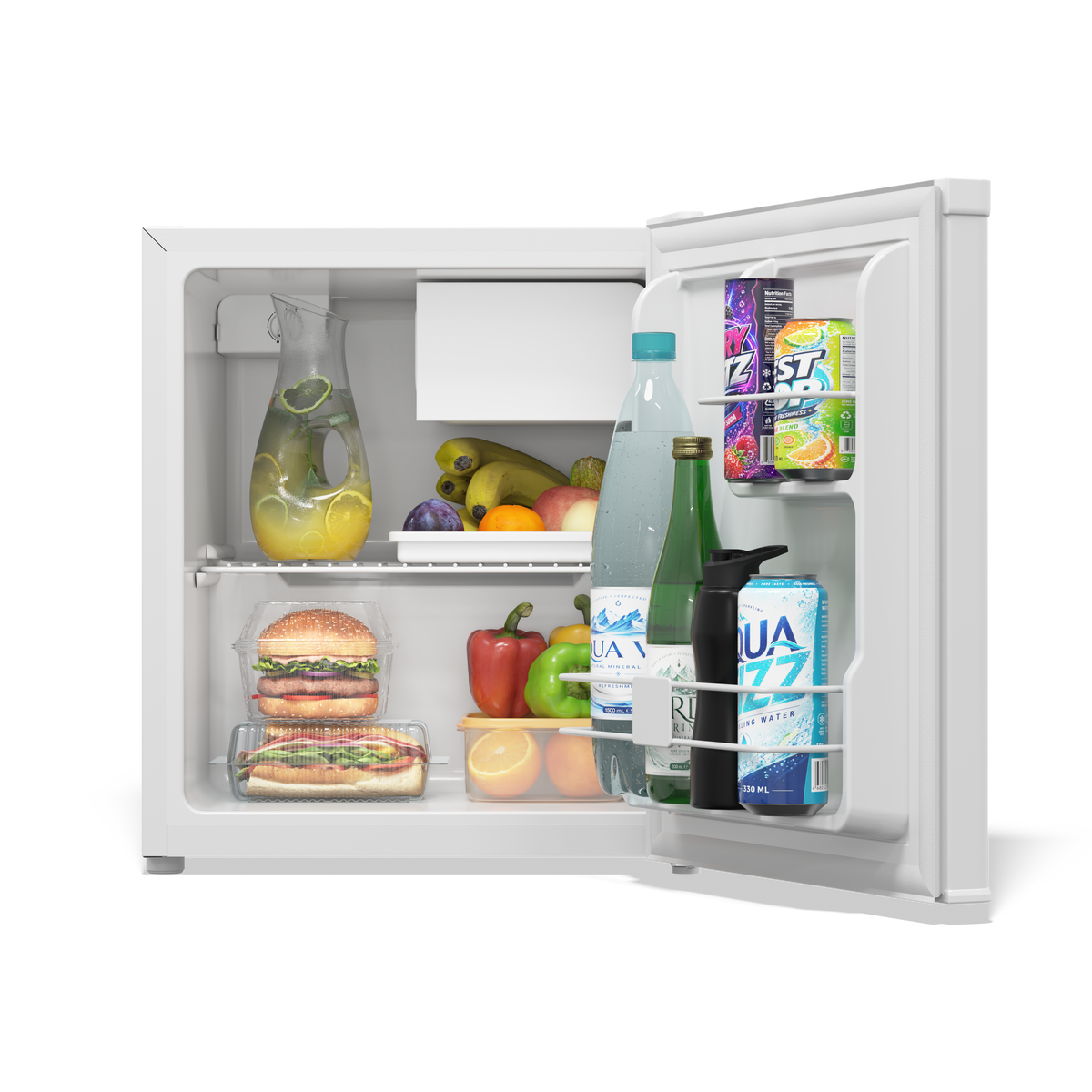 TCL 1.7 Cu. Ft Single Door Compact Refrigerator with Chiller – White TRM017S4AW