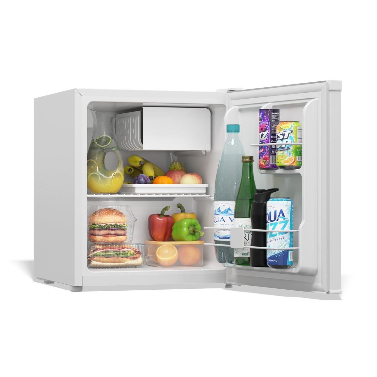 TCL 1.7 Cu. Ft Single Door Compact Refrigerator with Chiller – White TRM017S4AW