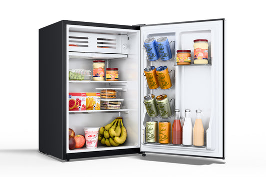 TCL 2.5-cu ft mini fridge with freezer(Black)Energy star