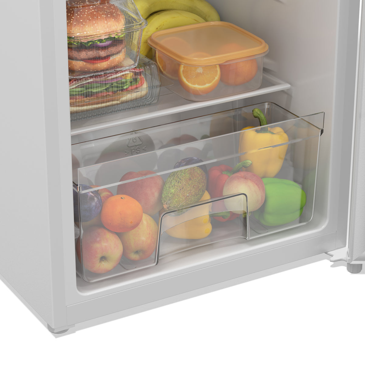 TCL 3.2 Cu. Ft. Single Door Compact Refrigerator with Chiller – White TRM032S4AW