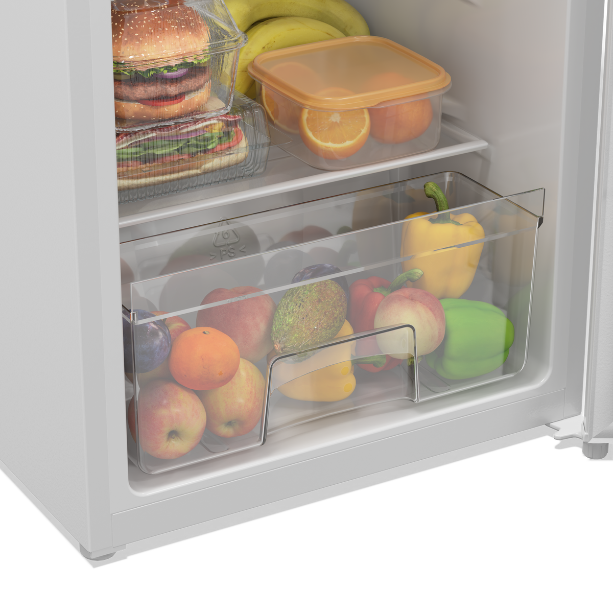 TCL 3.2 Cu. Ft. Single Door Compact Refrigerator with Chiller – White TRM032S4AW