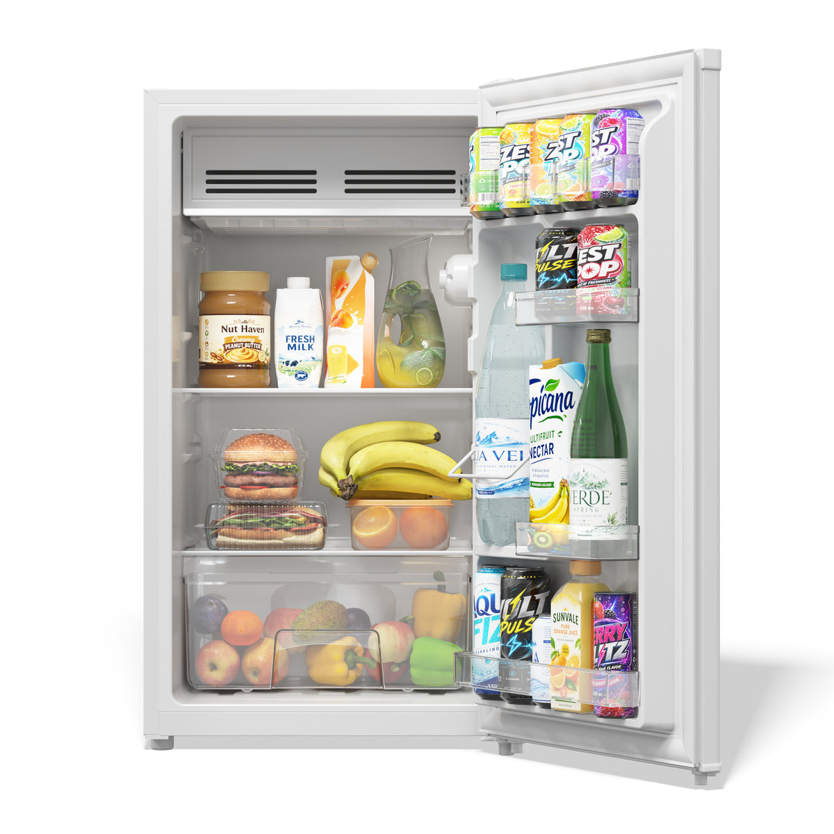 TCL 3.2 Cu. Ft. Single Door Compact Refrigerator with Chiller – White TRM032S4AW