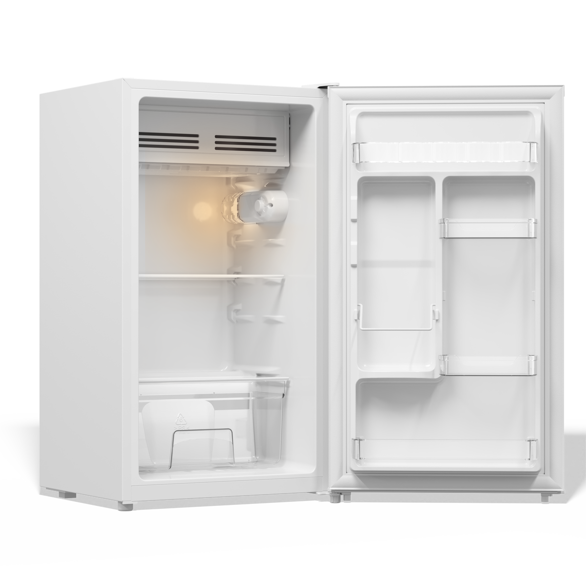 TCL 3.2 Cu. Ft. Single Door Compact Refrigerator with Chiller – White TRM032S4AW