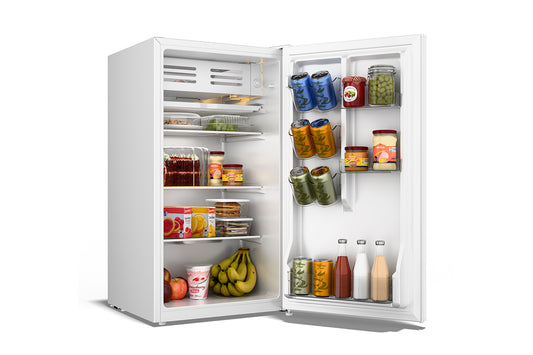 TCL 3.5-cu ft mini fridge with freezer(White)Energy star