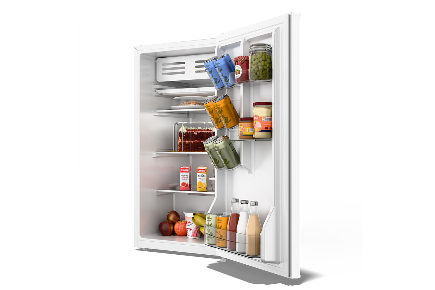 TCL 3.5-cu ft mini fridge with freezer(White)Energy star
