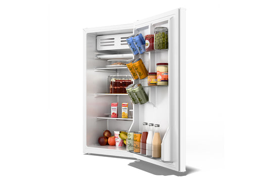 TCL 3.5-cu ft mini fridge with freezer(White)Energy star