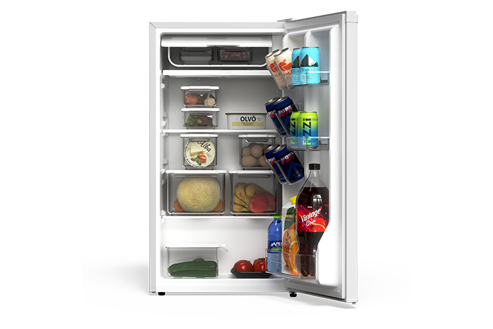 小物 RT-88511 TCL 3.1 Cu.Ft Single Door Mini Refrigerator White - TRM31S4AW