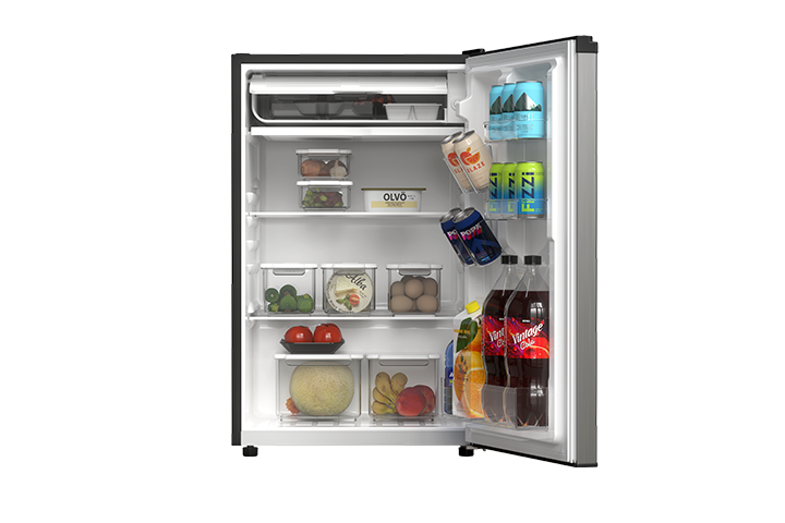 TCL 4.5 Cu.Ft Single Door Mini Refrigerator Silver - TRM45S4AV