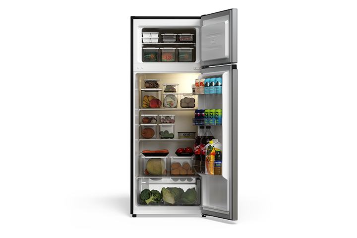 TCL 7.3 Cu.Ft. Two Door Refrigerator Stainless- TRT07T4AL | TCL