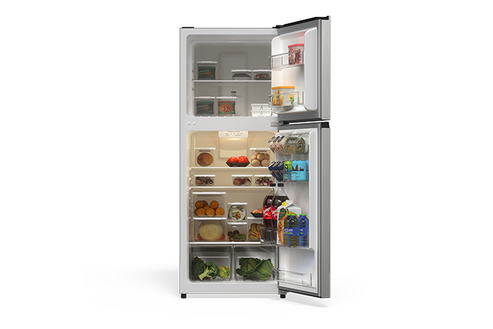 TCL 11.6 Cu.Ft. Two Door Refrigerator Stainless- TRT12T4AL
