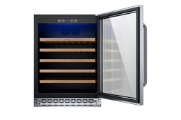 TCL 23.4-in W 52 -Bottles Stainless Steel Built-in/Freestanding Indoor Wine Cooler