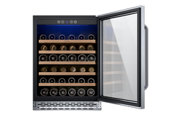 TCL 23.4-in W 52 -Bottles Stainless Steel Built-in/Freestanding Indoor Wine Cooler