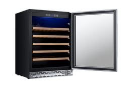 TCL 23.4-in W 52 -Bottles Stainless Steel Built-in/Freestanding Indoor Wine Cooler