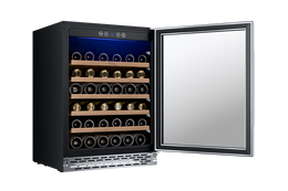 TCL 23.4-in W 52 -Bottles Stainless Steel Built-in/Freestanding Indoor Wine Cooler