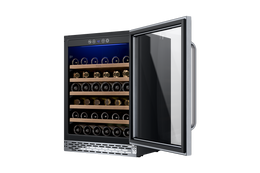 TCL 23.4-in W 52 -Bottles Stainless Steel Built-in/Freestanding Indoor Wine Cooler