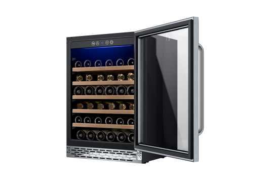 TCL 23.4-in W 52 -Bottles Stainless Steel Built-in/Freestanding Indoor Wine Cooler