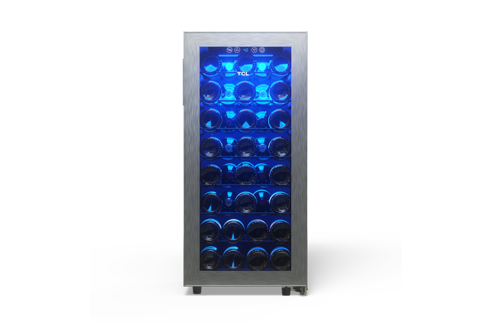 TCL 38 Bottles Single Temperature Zone Free Standing Wine Cooler - TRW38F6AS