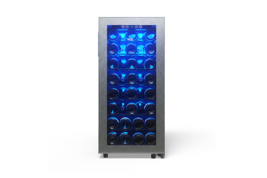 TCL 38 Bottles Single Temperature Zone Free Standing Wine Cooler - TRW38F6AS