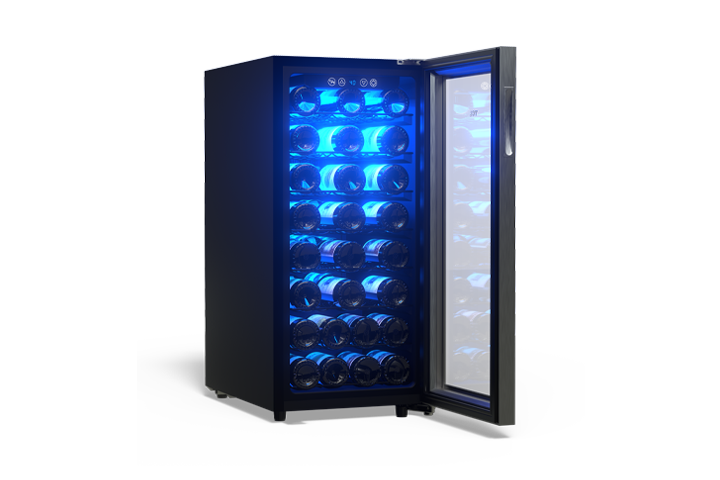 TCL 38 Bottles Single Temperature Zone Free Standing Wine Cooler - TRW38F6AS