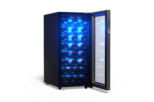 TCL 38 Bottles Single Temperature Zone Free Standing Wine Cooler - TRW38F6AS