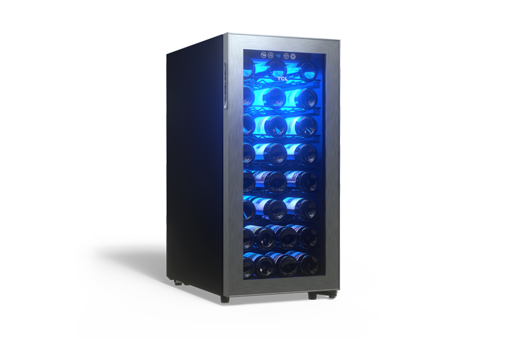 TCL 38 Bottles Single Temperature Zone Free Standing Wine Cooler - TRW38F6AS
