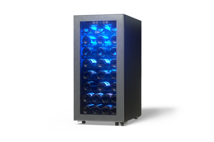 TCL 38 Bottles Single Temperature Zone Free Standing Wine Cooler - TRW38F6AS