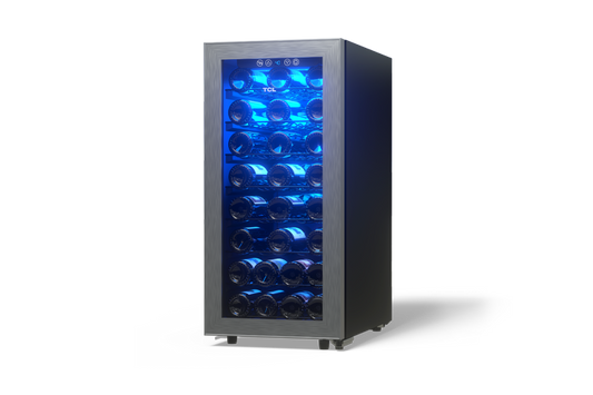 TCL 38 Bottles Single Temperature Zone Free Standing Wine Cooler - TRW38F6AS